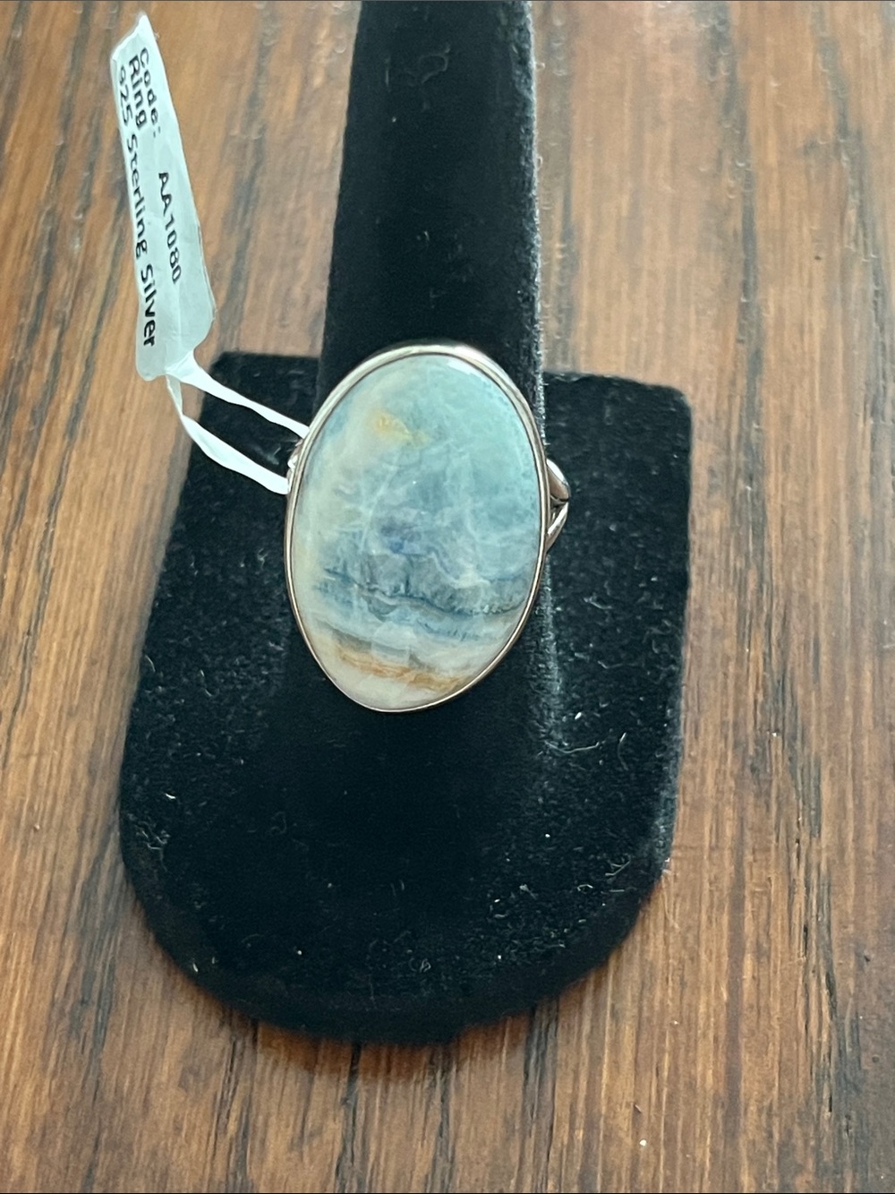 Sterling Silver Scheelite Oval Statement Ring